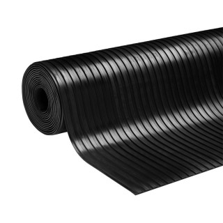 Breedrib rubber vloer 6mm dik 100cm breed