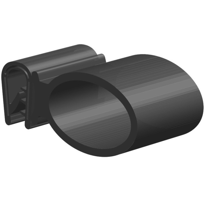 PVC Klemprofiel met rubber kraal aan de zijkant 16.5x38.7mm klembereik 3mm