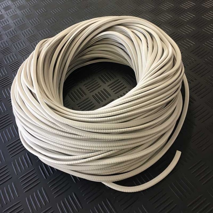 PVC Kantafwerkprofiel (klemprofiel) Wit breedte 6,5mm hoogte 9,5mm klembereik 0,5-2mm
