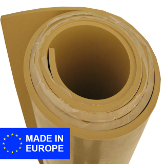 Para plaatrubber (natuurrubber) Beige 8mm dik 140cm breed