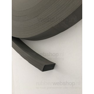 Mosrubber grijs 10mm breed 10mm dik Rol 10 meter