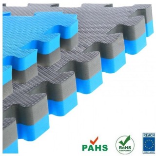Vechtsport Puzzeltegel Antr./Blauw 100cm x 100cm 2,5cm dik