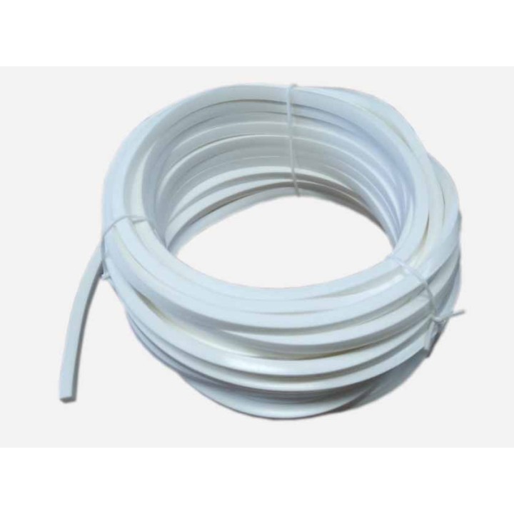 FDA Wit Siliconen vierkantsnoer 60° Shore A 3mm x 3mm Rol 50 meters