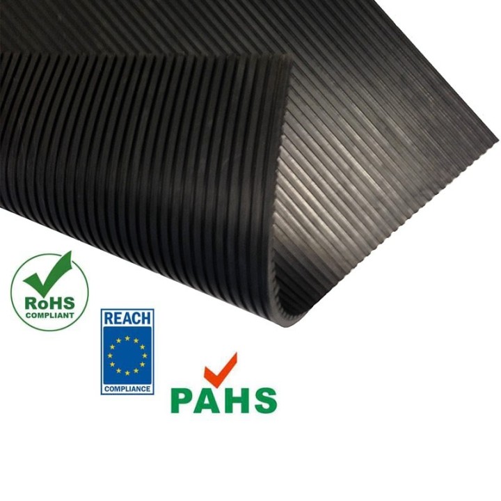 Anti Trillingsmat 10mm dik 100cm breed 100cm lengte Hardheid 45°