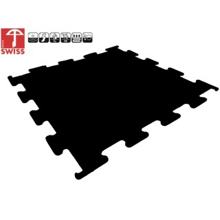 Sportvloer ProfiGym puzzel tegel Pure Black 8mm dik 100cm x 100cm