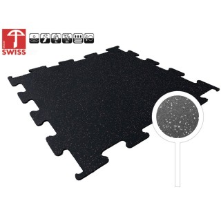 Sportvloer ProfiGym puzzel tegel Zwart/Grijs 8mm dik 100cm x 100cm