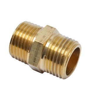Messing Dubbele Nippel 1 1/4" Per stuk