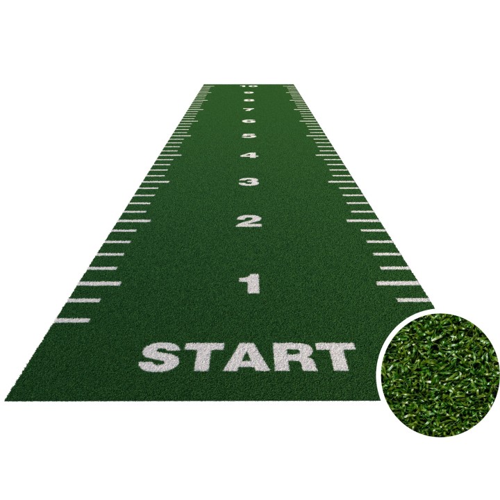 Power sprinttrack kunstgras voor sportscholen GROEN Verschillende breedte & lengte opties