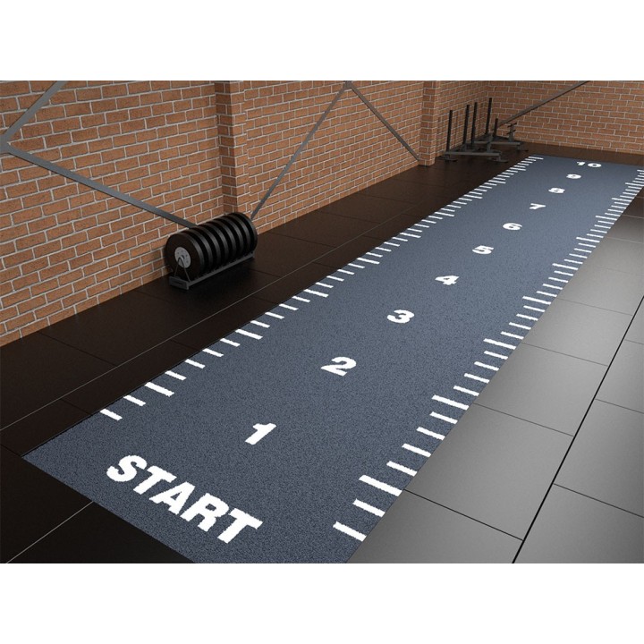 Power sprinttrack kunstgras voor sportscholen ANTRACIET Verschillende breedte & lengte opties