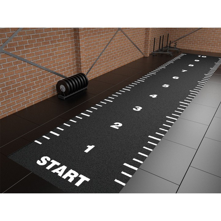 Power sprinttrack kunstgras voor sportscholen ZWART Verschillende breedte & lengte opties