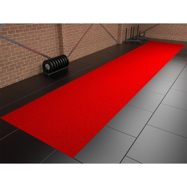 Unicolor sprinttrack kunstgras voor sportscholen FERRARI ROOD 200cm breed Verschillende lengteopties