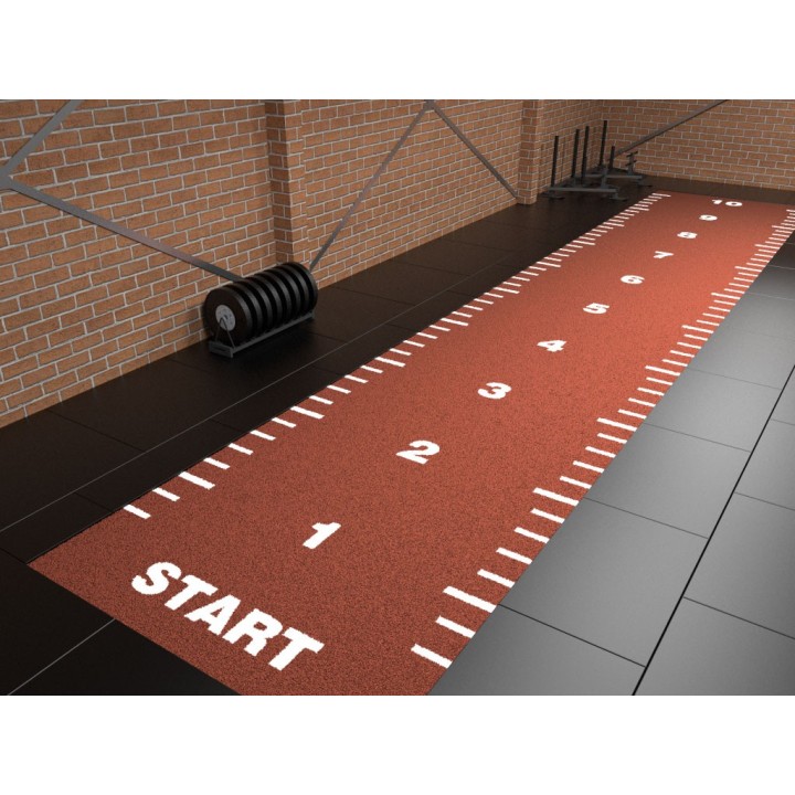 Power sprinttrack kunstgras voor sportscholen BORDEAUXROOD  Verschillende breedte & lengte opties