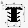 Infreesprofiel | breedte 12 mm | hoogte 10,8 mm