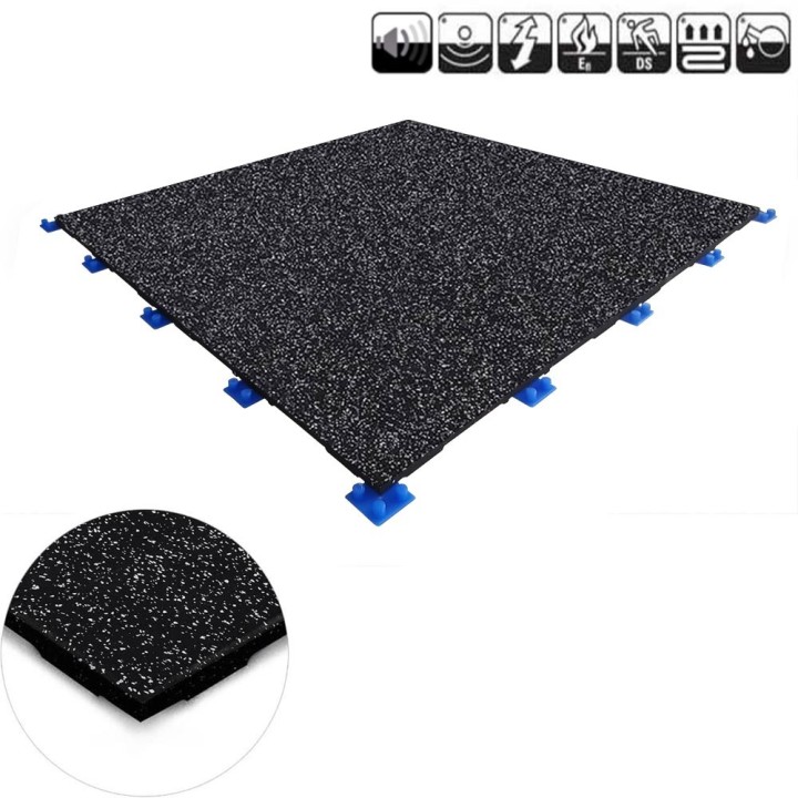 EasyConnect High Tech Rubber Fitness Tegel 100x100cm 2cm dik