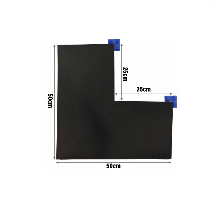 EasyConnect rubber hoekprofiel 50cm breed x 50cm lang 2cm dik