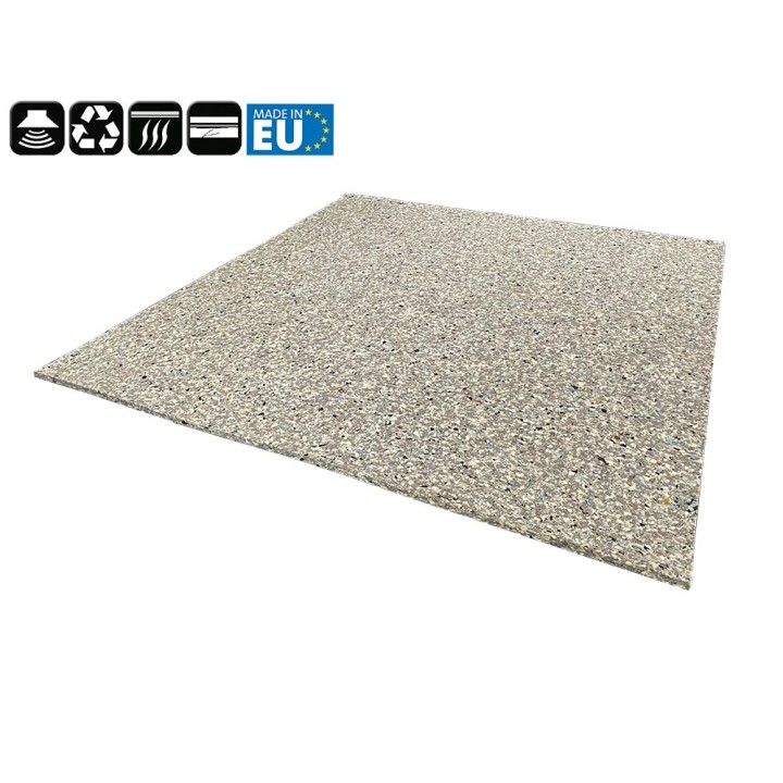 IsoSound vloer geluid en thermische isolatie 200cm breed x (kies zelf lengte) - 10mm dik - Rol 10 meter