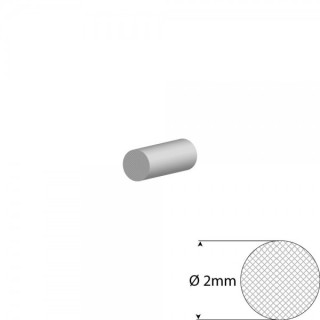 Siliconen wit mosrubber/celrubber rondsnoer Ø 2,0mm Diameter Rol 100 meter
