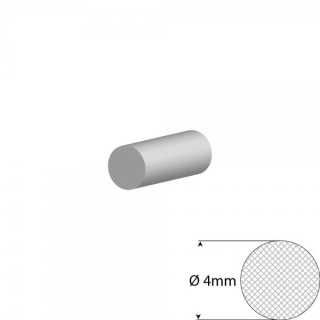 Siliconen wit mosrubber/celrubber rondsnoer Ø 4mm Diameter Rol 50 meter