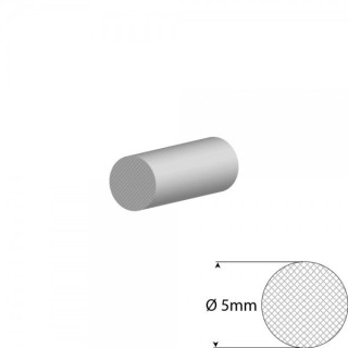 Siliconen wit mosrubber/celrubber rondsnoer Ø 5mm Diameter Rol 25 meter