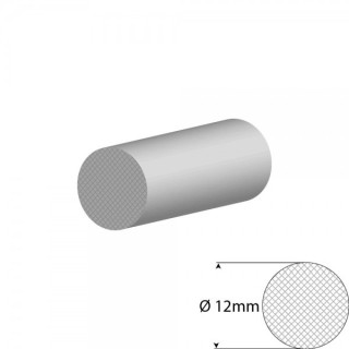 Siliconen wit mosrubber/celrubber rondsnoer Ø 12mm Diameter Rol 25 meter