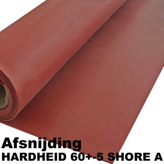 Siliconen Plaatrubber Rood 120cm breed Verschillende diktes beschikbaar Afsnijding