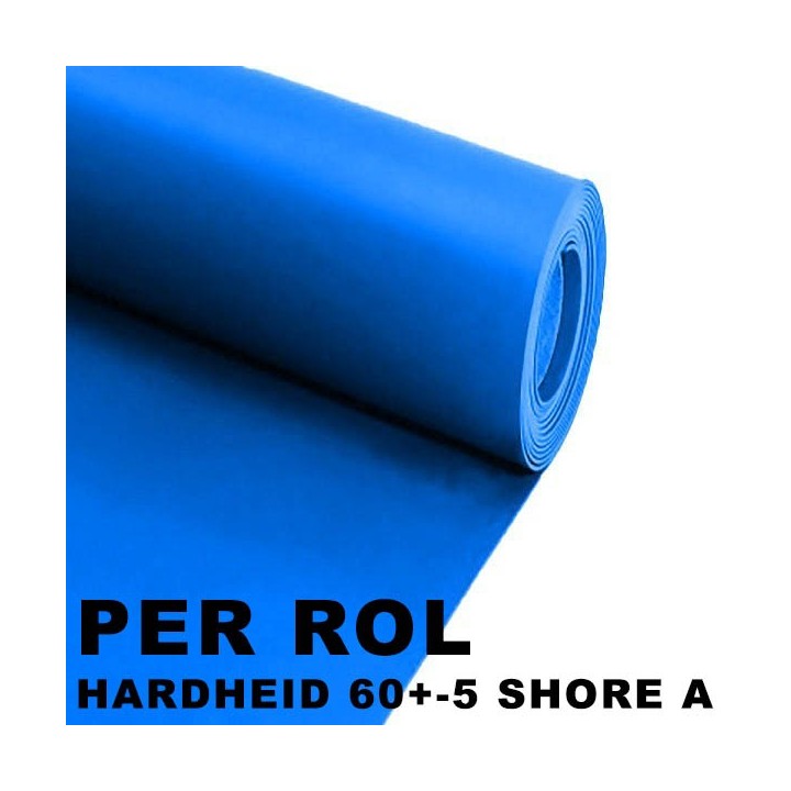 Siliconen Plaatrubber Blauw 120cm breed Verschillende diktes beschikbaar - Rol 10 meter