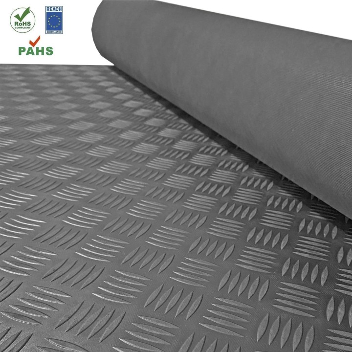 Premium Traanplaat rubber vloer 3mm dik 120cm breed