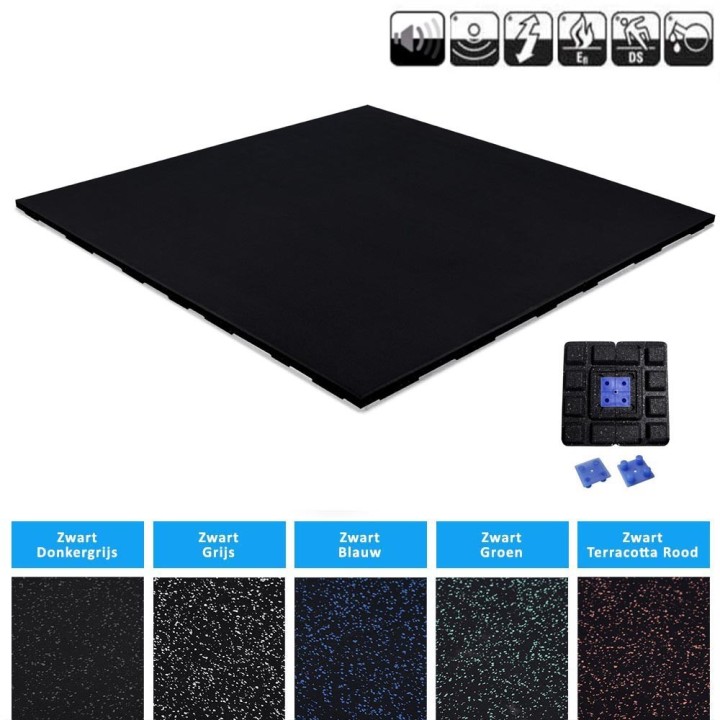 EasyConnect High Tech Rubber Fitness Tegel 100x100cm 2cm dik
