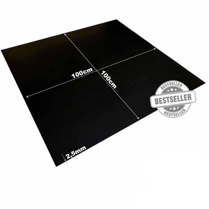 Plaatrubber SBR 2,5mm dik 100cm breed 100cm lang 1 inlage