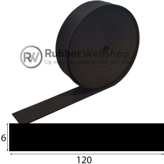 Rubber Plint SBR band 12cm breed x 6mm dik 10 meter lang