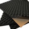 IsoDemp Professionele Geluidsisolatie STUDIO KWALITEIT noppenschuim met zelfkl. laag | 50x100cm | 3cm dik