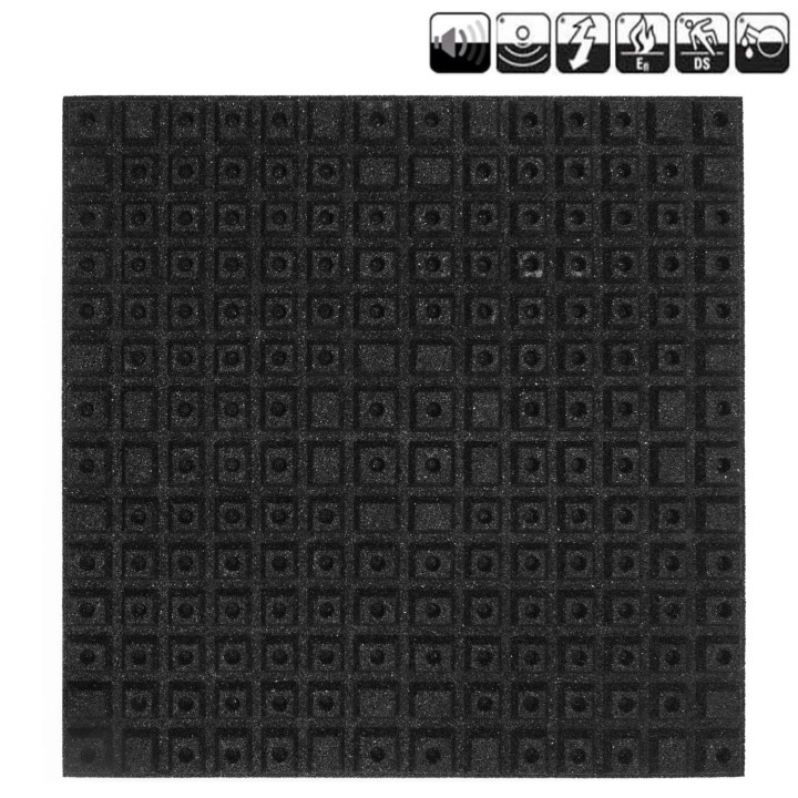 Premium Sportvloer rubber tegel ZWART 100x100cm 3cm dik