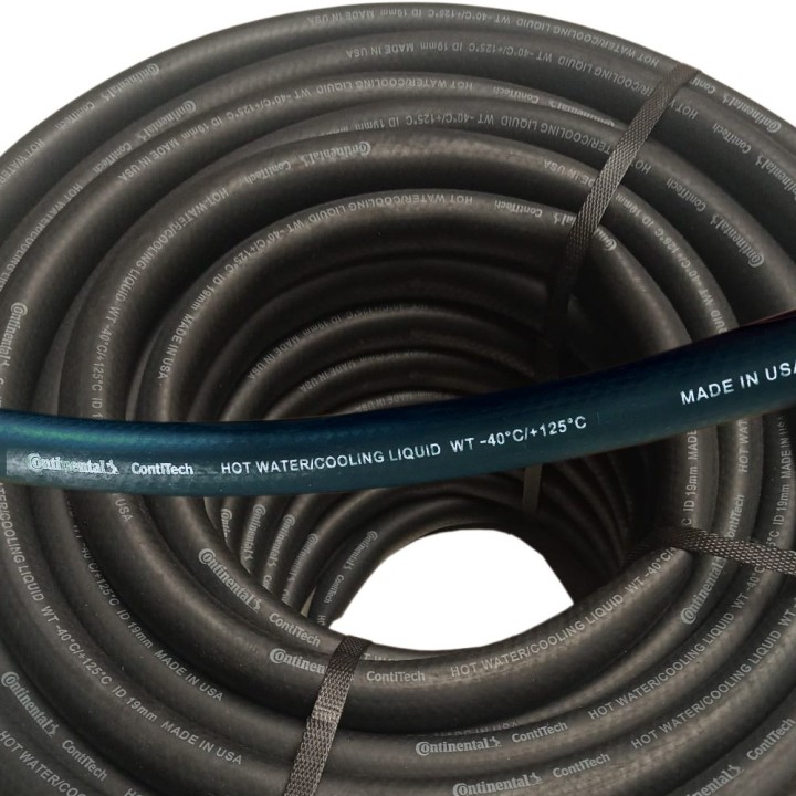 Continental radiateurslang (heetwaterslang) Ø 10mm binnen Ø 17mm buiten buigstr. 100mm Afsnijding of Rol 50 meter