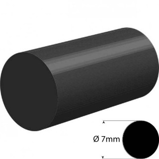 EPDM Rubber rond snoer zwart Ø 7mm Hardheid 60+/-5 Shore A