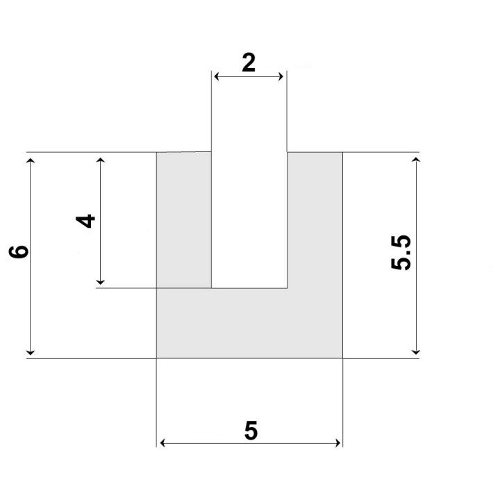Witte Siliconen U Profiel 2,0x6,0mm voedingskwaliteit