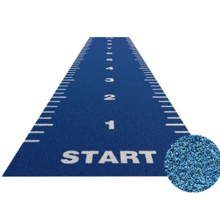 Power sprinttrack kunstgras voor sportscholen BLAUW Verschillende breedte & lengte opties