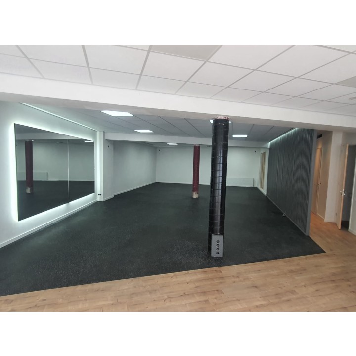 Sportvloer ProfiGym puzzel tegel Pure Black 10mm dik 100cm x 100cm
