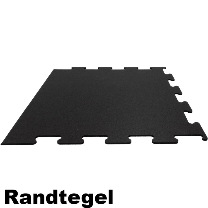 Sportvloer ProfiGym puzzel tegel Pure Black 10mm dik 100cm x 100cm