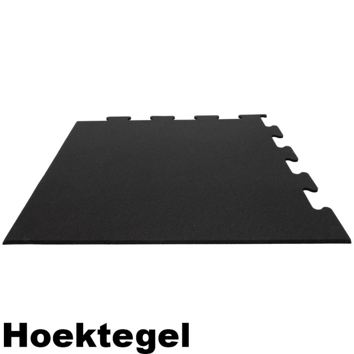 Sportvloer ProfiGym puzzel tegel Pure Black 10mm dik 100cm x 100cm