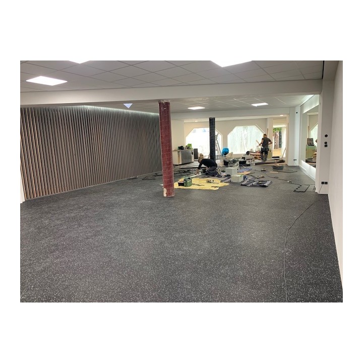 Sportvloer ProfiGym puzzel tegel Zwart/Grijs 10mm dik 100cm x 100cm