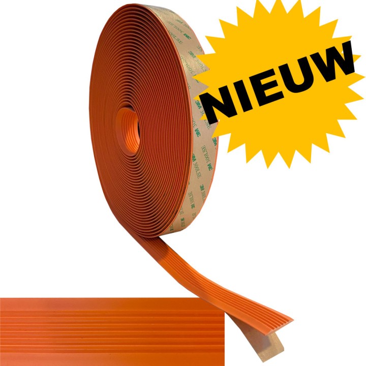 Veiligheid 3M Zelfklevend antislip rubberstrip - Oranje - 30x3mm - Rol 15 meter