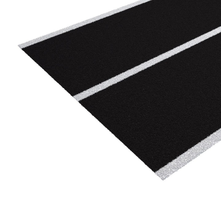 Unicolor sprint kunstgras voor sportscholen ZWART 200cm breed Verschillende lengteopties