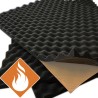 IsoDemp Professionele Brandvertragend Geluidsisolatie STUDIO KWALITEIT noppenschuim met zelfkl. laag | 50x50cm | 5cm dik