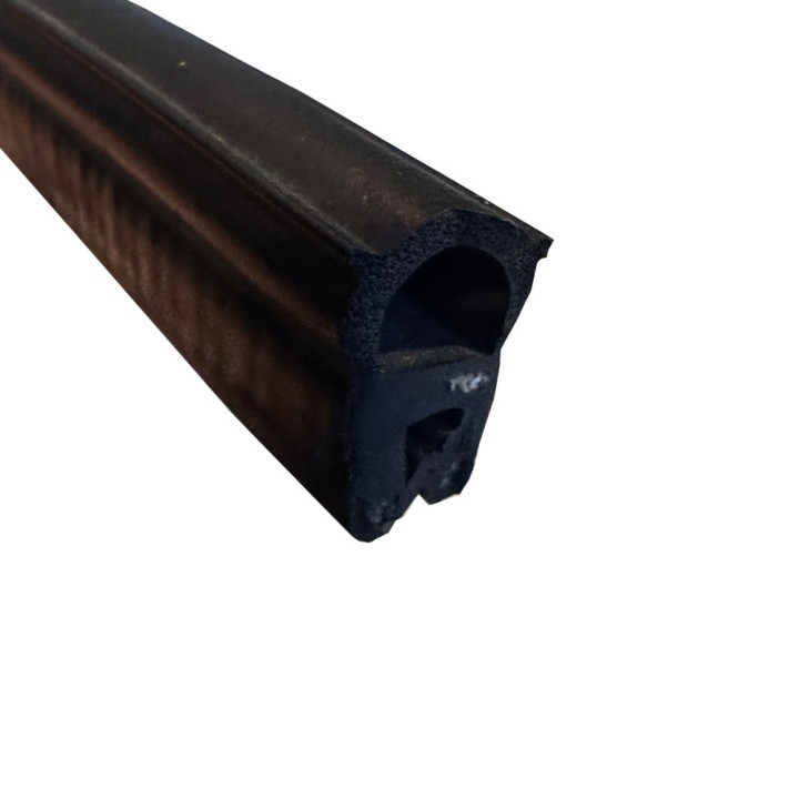 Volrubber EPDM klemprofiel met kraal boven 15,6x8,4mm klembereik 1-4mm