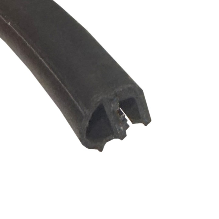 EPDM Klemprofiel met mosrubber kraal aan de zijkant 18.8x14.3mm klembereik 1,0-3,0mm