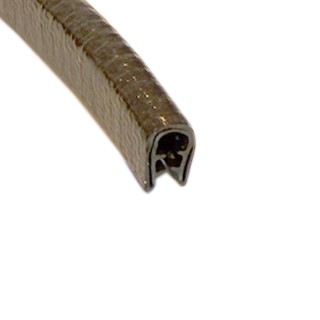 PVC Kantafwerkprofiel (klemprofiel) Zwart breedte 6,4mm hoogte 9,7mm klembereik 0,5 - 2mm