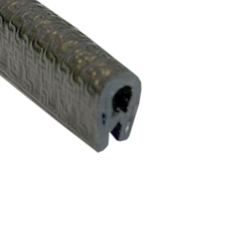 PVC Kantafwerkprofiel (klemprofiel) Zwart breedte 6,6mm hoogte 9,6mm klembereik 0,5 - 2,5mm