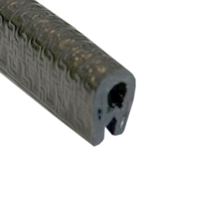 PVC Kantafwerkprofiel (klemprofiel) Zwart breedte 6,6mm hoogte 9,6mm klembereik 0,5 - 2,5mm