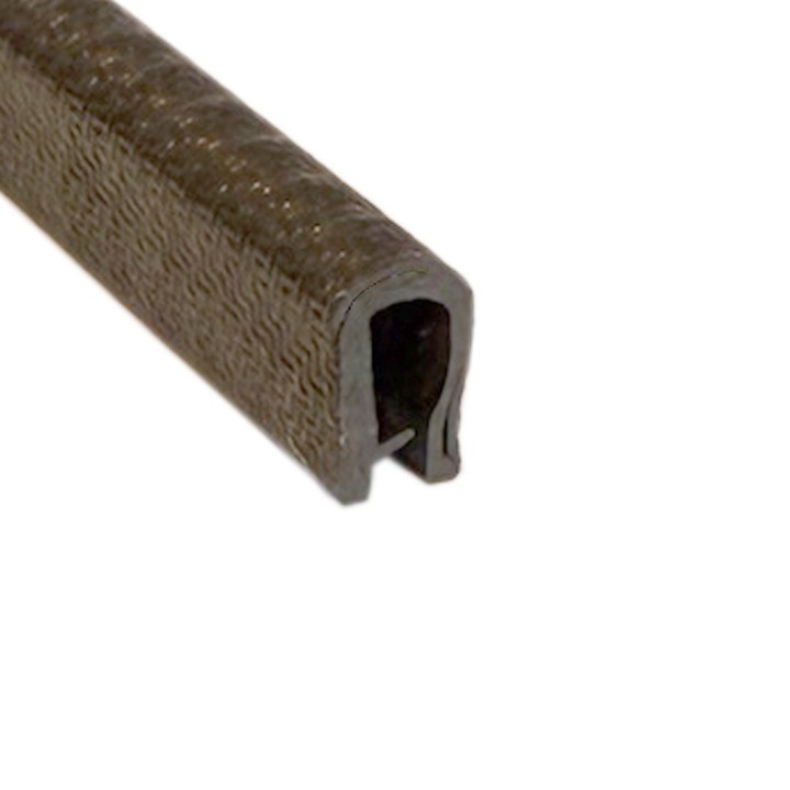 PVC Kantafwerkprofiel (klemprofiel) Zwart breedte 8.1mm hoogte 12,6mm klembereik 2 - 4.5mm
