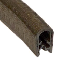 PVC Kantafwerkprofiel (klemprofiel) Zwart breedte 11mm hoogte 15.3mm klembereik 4 - 7mm